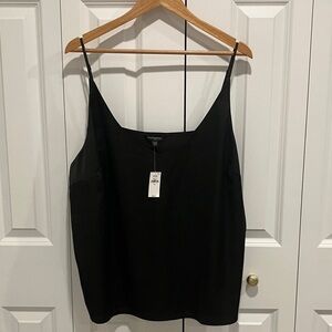 NWT! Banana Republic silky black v-neck camisole xxl